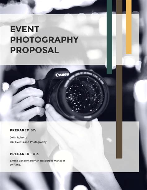 commercial photography proposal template